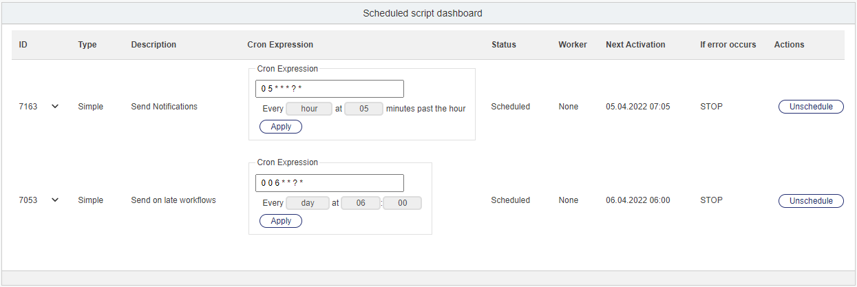 Scheduling utility