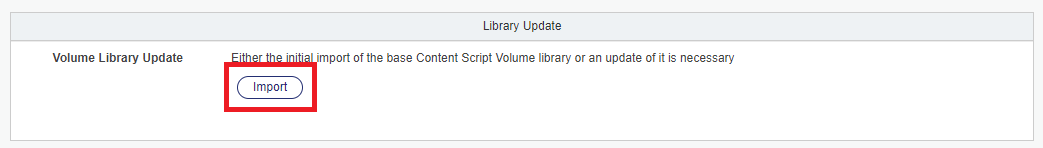 Volume Library Update available