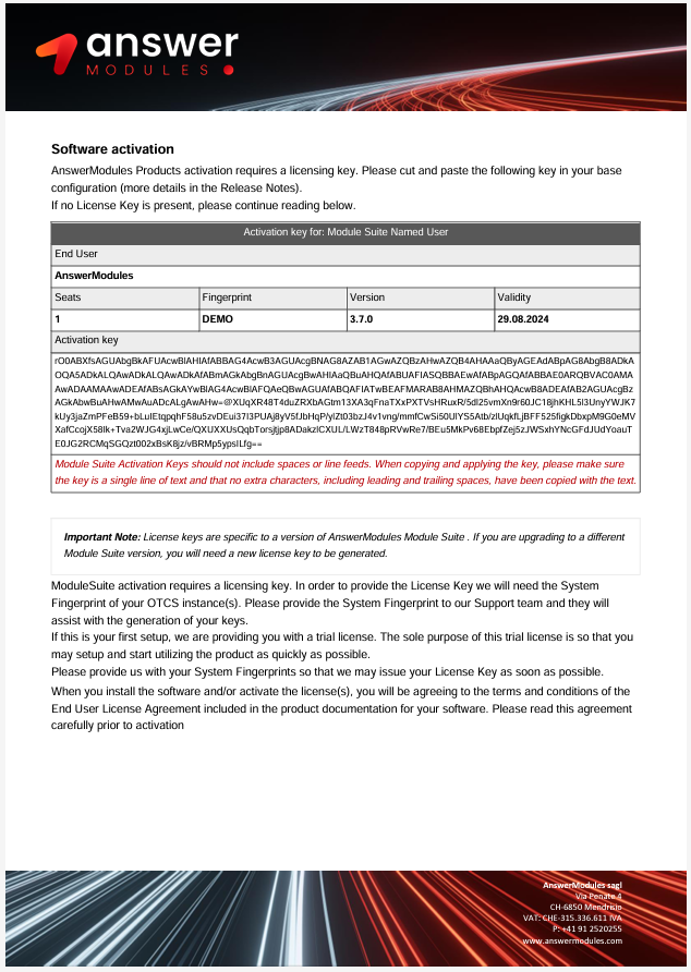 Fulfillment Document