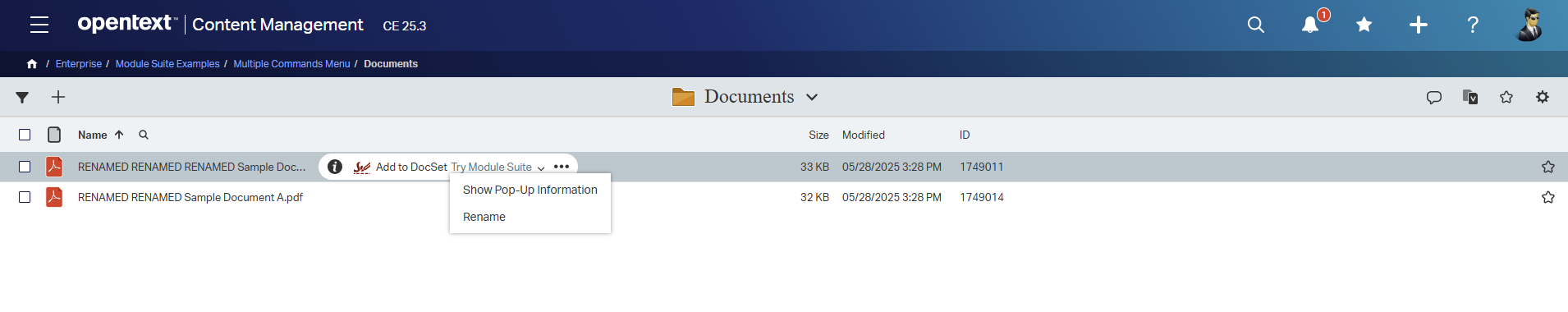 Custom Menus and Columns
