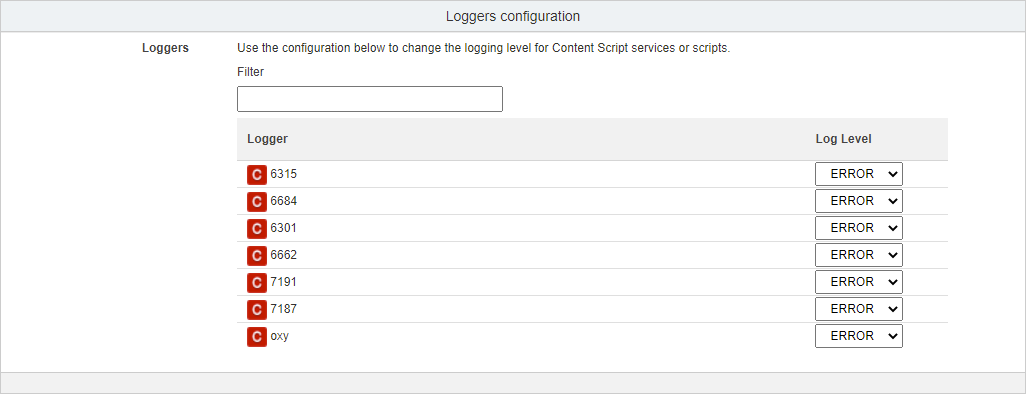 Configure loggers