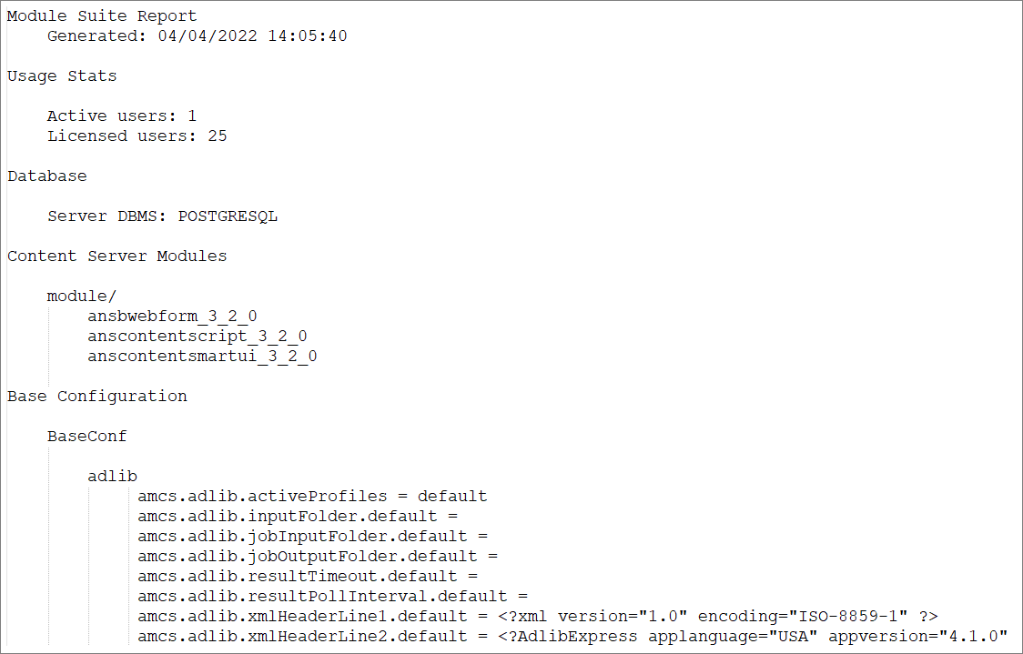 Module Suite Report