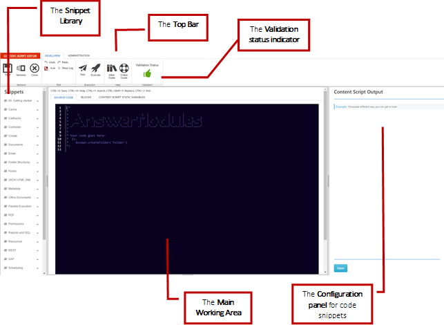 Content Script editor