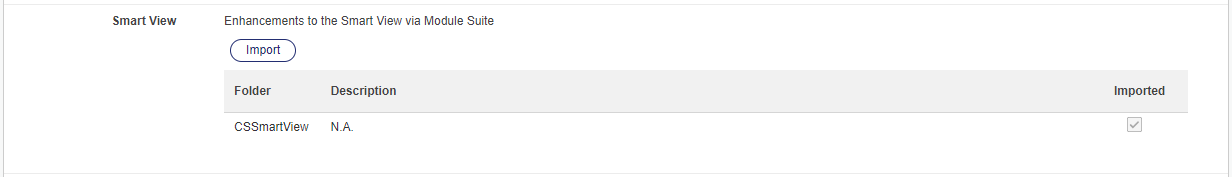 SmartView Import